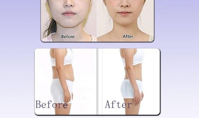 before and after photos on infrared slimming massager