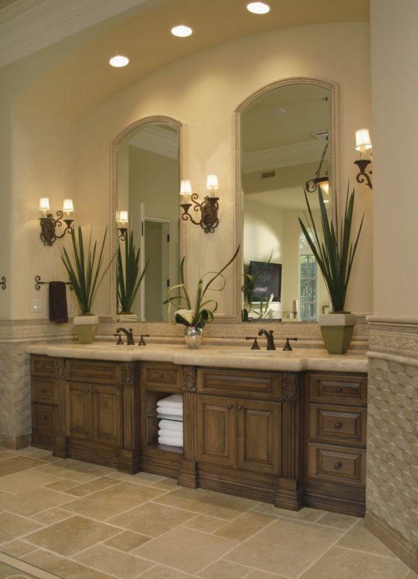 Should Bathroom Vanity Lights Face Up Or Down? Infrared for Health
